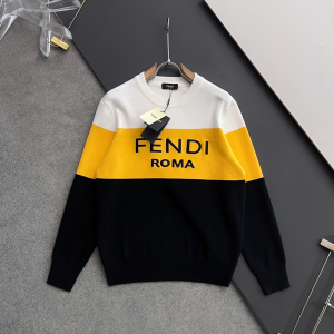 Patchwork Color Crew Neck Sweater - Color Mixing, M