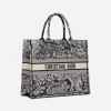 Large Dior Book Tote Blue Toile De  (42 X 35 X 18.5 Cm)