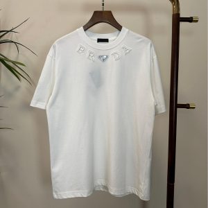 Embroidered logo short sleeves - L, White