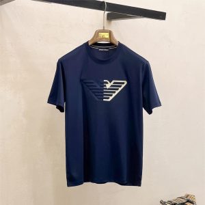 High-end custom casual short-sleeved T-shirt - Blue, XXXL