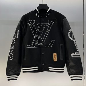 Embroidered Letter Patch Bomber Jacket - S/46
