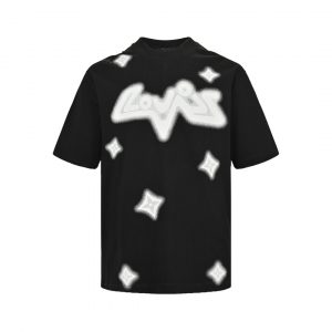 Four-leaf clover ink print T-shirt - XL, Black