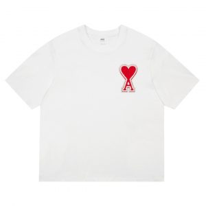 2024ss autumn love embroidered T-shirt - S, White