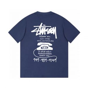 Landline Phone Printed T-Shirt - XL, Dark Blue