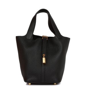 Hermes Picotin Lock 18 Bleu Saphir Clemence Gold Hardware