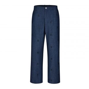 25ss rhinestone straight jeans