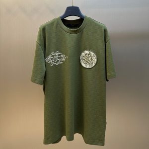 Green Piqué Round Neck Short Sleeves