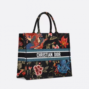 Large Dior Book Tote Black   (42 X 35 X 18.5 Cm)