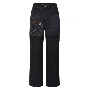 Printed pocket panel jeans