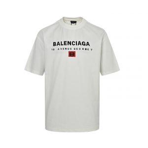 Lettering embroidered crew neck T-shirt - M, White