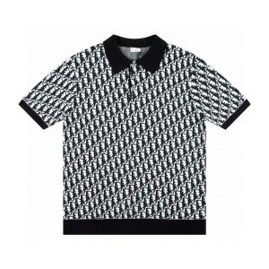 Letter full print polo shirts - Black, M