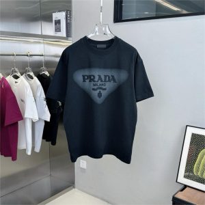 Embroidered Printed Triangle T-Shirt - Black, XL