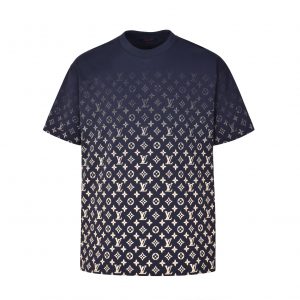 20ss full print gradient short sleeve T-shirt - L, Navy