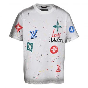 Gradient Pattern Printed T-Shirt - White, S