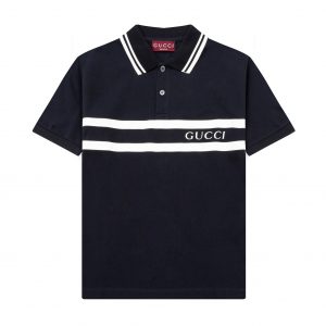 25ss Striped Polo Short Sleeve - XL, Black