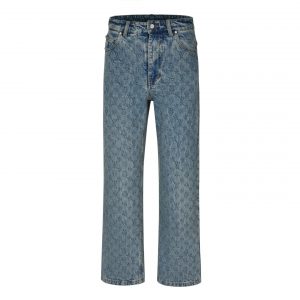 New Jacquard Denim Trousers - XL