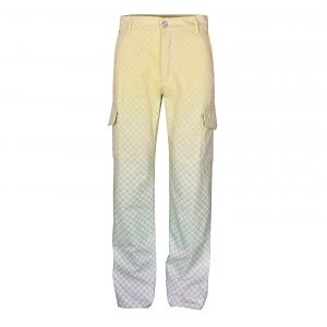 Yellow Gradient Checkerboard Jeans - XL