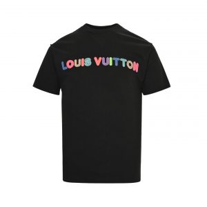 Rainbow lettering T-shirt - L, Black