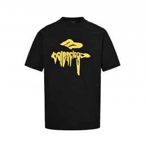 25ss Printed Short Sleeve T-Shirt - XL, Black