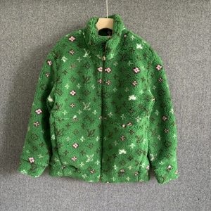 Plush Long Sleeve Stand Collar Coat