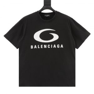 White ring washed printed T-shirt - S