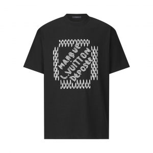 3D embroidered T-shirt - S, Black