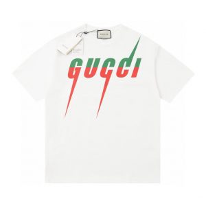 Cotton red and green short-sleeved shirt - XXL, White