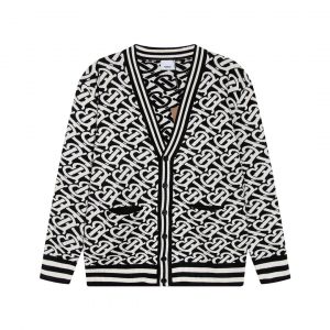 Monogram Jacquard Cardigan - Black, M