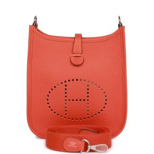 Hermes Evelyne Tpm Feu Clemence Palladium Hardware