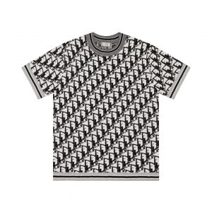 Lettering jacquard T-shirt