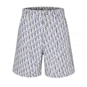 Printed denim shorts - M