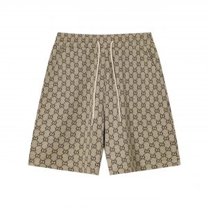 Summer Jacquard Knitted Shorts - M, Khaki