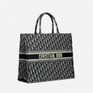 Large Dior Book Tote Blue Dior  (42 X 35 X 18.5 Cm)