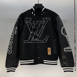 Embroidered Letter Patch Bomber Jacket
