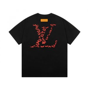 Simple Print T-shirt - L, BLACK