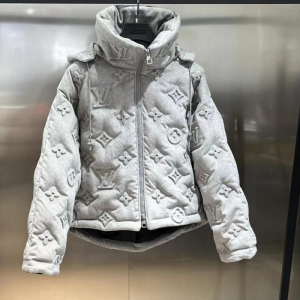 Design sense hooded cotton-padded coat - Gray, S
