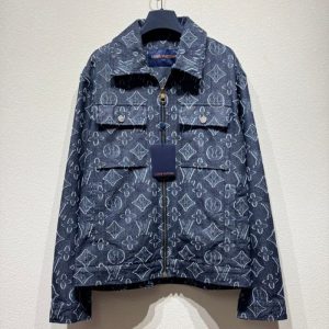 Embroidered Denim Jacket - M, Black