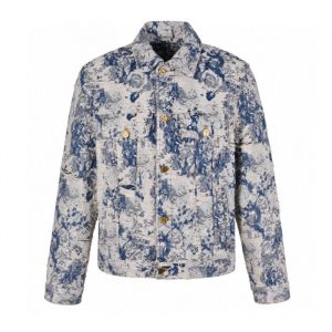 Fringed Denim Coat Jacket - M