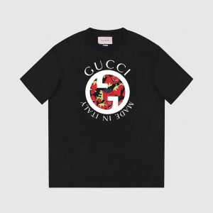 Round Made In Italy Printed T-shirt - XL, Black