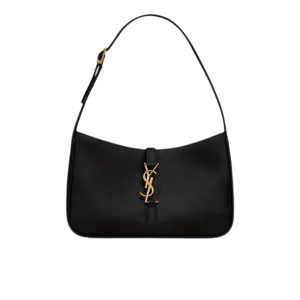 Saint Laurent Le 5 A 7 Hobo Bag In Smooth Leather Black Gold 23Cm 6572282R20W1000