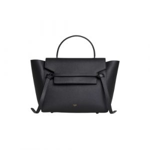 Celine Mini Belt Bag In Grained Calfskin Black 189103Zva38No
