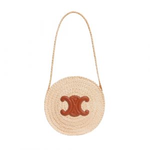 Celine Small Round In Corn Leaves And Calfskin Natural 199562Edn02Nt