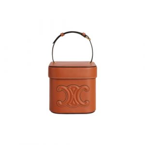 Celine Small Box Cuir Triomphe In Smooth Calfskin Tan 199253Du304Lu