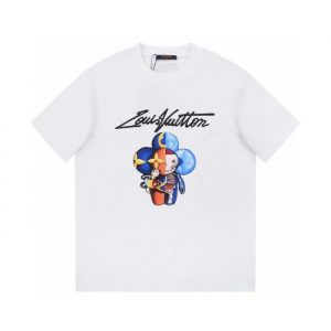 Cartoon Print T Shirt - White, L