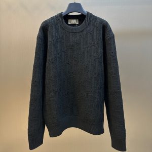 Classic Oblique Print Knit Sweater - XS