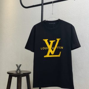 T-shirt With Big Logo Print - XL, Black