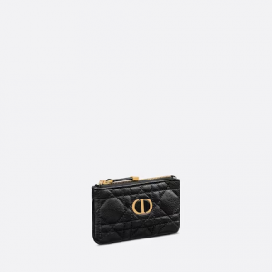 Dior Caro Zipped Key Case Black