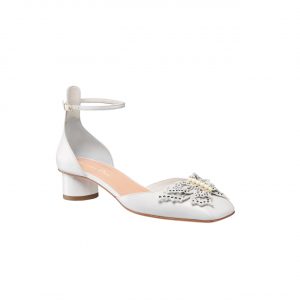 Dior Tale Pump White Supple Calfskin And White Resin Pearls Kcb851Vso S10W