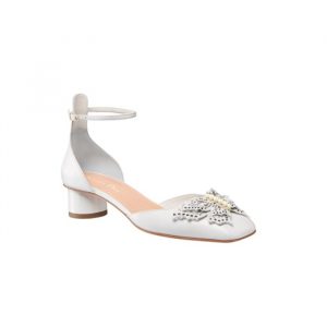 Dior Tale Pump White Supple Calfskin And White Resin Pearls Kcb851Vso S10W - 37 Eu 6 Us 24 Cm 9 4 In