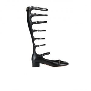 Dior Aime Dior Black Leather Buckle Boots